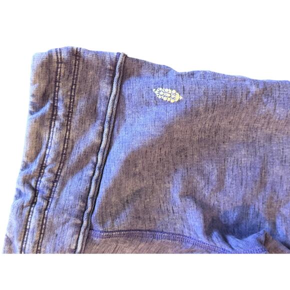 Free people textured jegging leggings blue/purple w drawstring sz XS - Picture 3 of 6